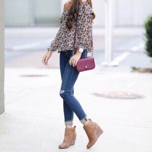 Lucky Brand 'Yezzah' Wedge Bootie Size 7.5